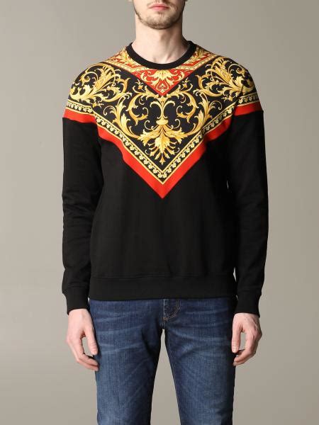 versace red sweatshirt|versace crew neck sweater.